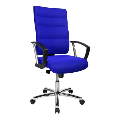 Artikelbild 11 für office discount Bürostuhl Unni Med Deluxe Stoff blau, Gestell chrom, Artikelnummer 367971