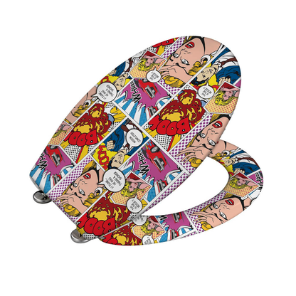 Artikelbild 3 für WENKO WC-Sitz mit Absenkautomatik Pop-Art weiß, bunt, 1 St., Artikelnummer 666162