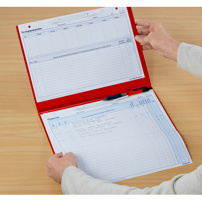 Artikelbild 5 für BOI Patienten-Dokumentationsmappe Professional-Line DIN A4 quer rot, 1 St., Artikelnummer 666972