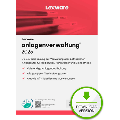 Artikelbild für LEXWARE Anlagenverwaltung 2025 Software Vollversion (Download-Link), Artikelnummer 765402