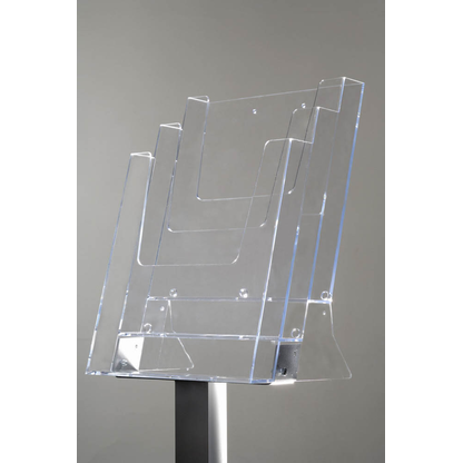 Artikelbild 2 für update displays Prospektständer Pillar silber DIN A4 3 Fächer 33,0 x 25,0 x 111,0 cm, 1 St., Artikelnummer 563465