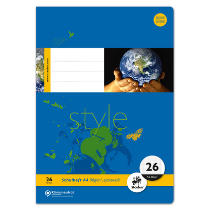 Artikelbild 2 für Staufen® Schulhefte Lineatur 26 kariert DIN A4 Außenrand, 16 Blatt, 10 St., Artikelnummer 717652