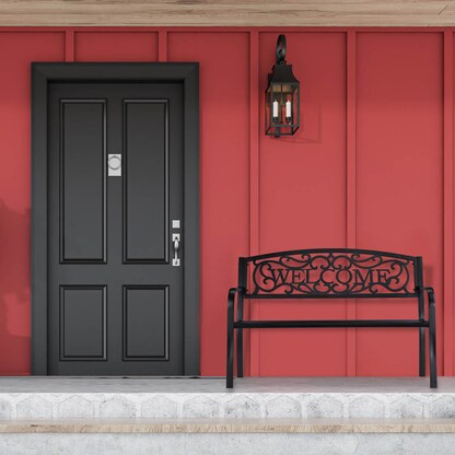 Artikelbild 3 für relaxdays Gartenbank 10030918_0 schwarz Metall 127,0 cm, Artikelnummer 767762