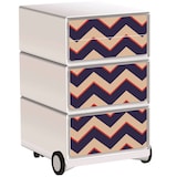 Artikelbild 1 für PAPERFLOW easyBox Vintage Rollcontainer weiß, bunt 60955 4 Auszüge 39,0 x 43,6 x 64,2 cm, Artikelnummer 215174