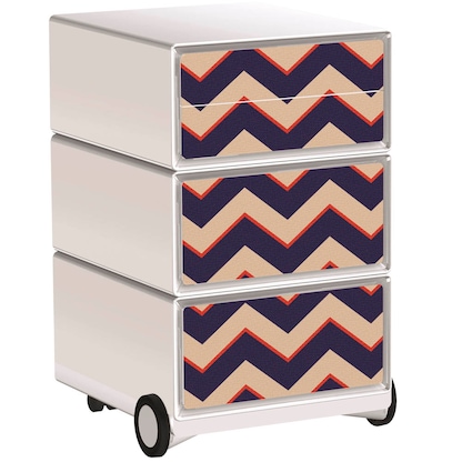Artikelbild für PAPERFLOW easyBox Vintage Rollcontainer weiß, bunt 60955 4 Auszüge 39,0 x 43,6 x 64,2 cm, Artikelnummer 215174