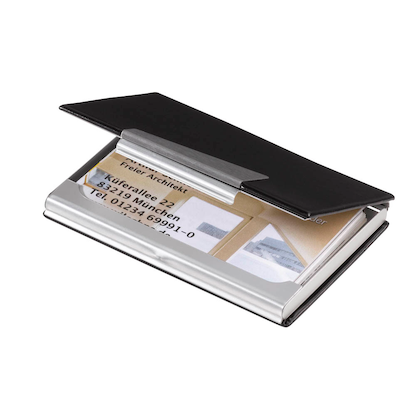 Artikelbild 5 für SIGEL Visitenkartenetui schwarz, für bis zu 20 Visitenkarten, Artikelnummer 812818