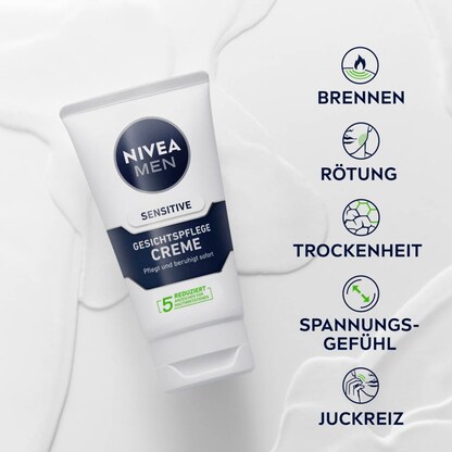 Artikelbild 4 für NIVEA MEN SENSITIVE 24H FEUCHTIGKEIT GESICHTSPFLEGE Gesichtscreme 75,0 ml, Artikelnummer 579629