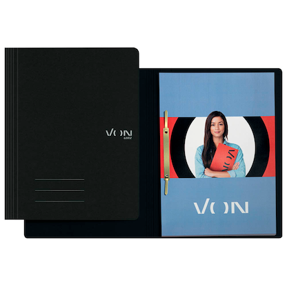 Artikelbild 3 für VON LEITZ Schnellhefter Karton schwarz DIN A4, 1 St., Artikelnummer 635999