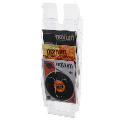 Artikelbild 2 für DURABLE Wandprospekthalter Flexiplus transparent DIN A4 hoch 6 Fächern 24,7 x 10,0 x 74,5 cm, 1 St., Artikelnummer 483610