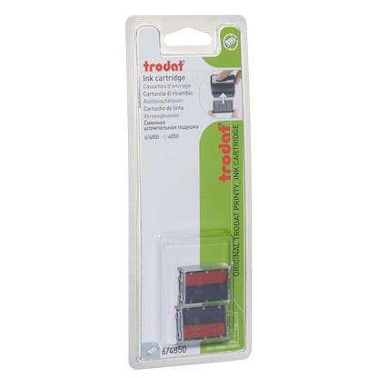 Artikelbild 2 für trodat Ersatzstempelkissen 6/4850 blau/rot 2,5 x 0,5 cm, 2 St., Artikelnummer 742155