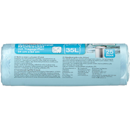 Artikelbild 3 für RUBIN Müllbeutel Geruchsstopp 35,0 l blau, 25 St., Artikelnummer 213054