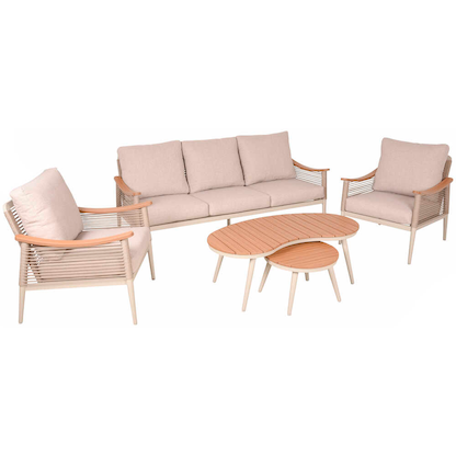 Artikelbild für Garden Pleasure Loungegruppe TULUM, sandbeige Kunststoff, Metall, Artikelnummer 796148