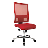 Artikelbild 1 für Topstar Bürostuhl Nito, PRONETSYT31 Stoff rot, Gestell alu, Artikelnummer 441758