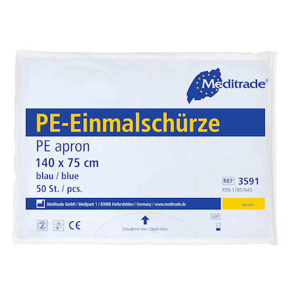 Artikelbild 2 für Meditrade® unisex Überwurfschürze blau Einheitsgröße 50 St., Artikelnummer 563732