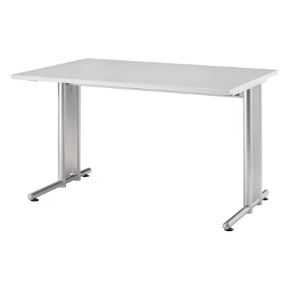 Artikelbild 2 für HAMMERBACHER NS12 Schreibtisch lichtgrau rechteckig, C-Fuß-Gestell silber 120,0 x 80,0 cm, Artikelnummer 864874