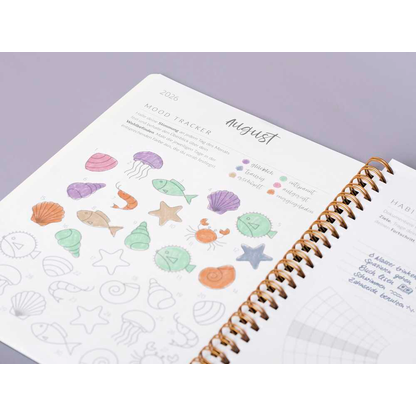 Artikelbild 10 für BRUNNEN Schülerkalender Ocean 2026/2027 mehrfarbig: blau, gold, 1 St., Artikelnummer 805057