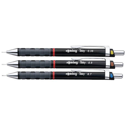 Artikelbild für rotring Tikky Druckbleistift-Set schwarz HB 0,35 + 0,5 + 0,7 mm, 3 St., Artikelnummer 825500