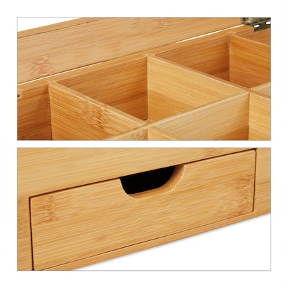 Artikelbild 7 für relaxdays Teebox braun 33,0 x 20,0 cm, 1 St., Artikelnummer 400764