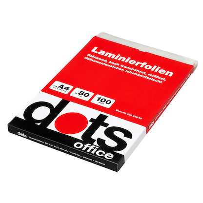 Artikelbild 8 für dots Laminierfolien glänzend für A4 80 micron, 100 St., Artikelnummer 218239
