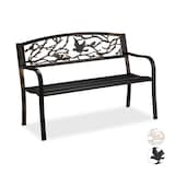 Artikelbild 1 für relaxdays Gartenbank 10030989_1254 braun Metall 127,0 cm, Artikelnummer 770642