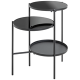 Artikelbild 1 für HAKU Möbel Beistelltisch rund Sicherheitsglas schwarz 56,0 x 39,0 x 71,0 cm, 1 St., Artikelnummer 142608