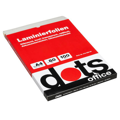 Artikelbild für dots Laminierfolien glänzend für A4 80 micron, 100 St., Artikelnummer 218239