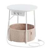 Artikelbild 1 für VASAGLE Beistelltisch rund Spanplatte beige, weiß 45,0 x 45,0 x 50,0 cm, 1 St., Artikelnummer 439236