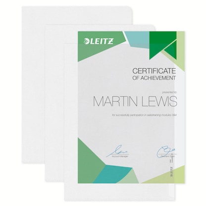 Artikelbild für LEITZ Sichthüllen 4060 DIN A4 transparent genarbt 0,17 mm, 100 St., Artikelnummer 154161