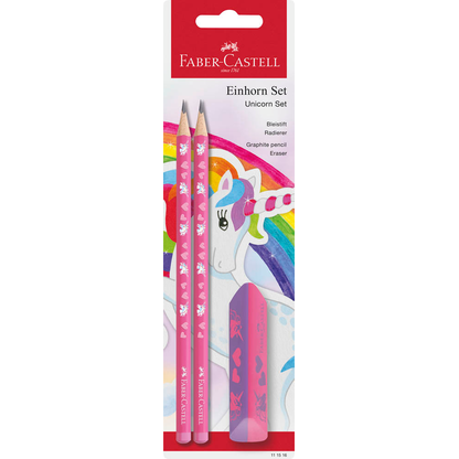 Artikelbild für FABER-CASTELL Einhorn Bleistift-Set HB pink, 1 Set, Artikelnummer 589307