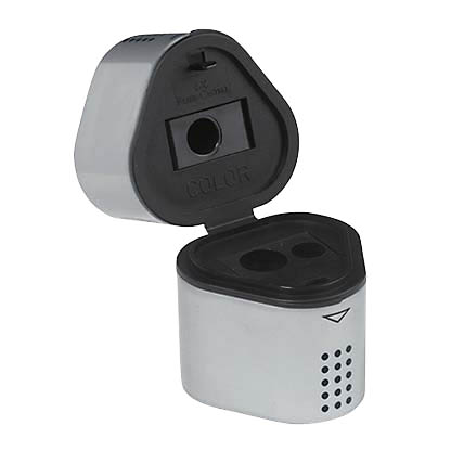 Artikelbild für FABER-CASTELL Dosenspitzer dreifach GRIP 2001 silber, Artikelnummer 713230