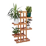 Artikelbild 1 für relaxdays Blumenregal Holz hellbraun rechteckig 81,0 x 125,0 cm, 1 St., Artikelnummer 451403