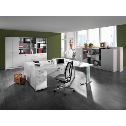 Artikelbild 4 für HAMMERBACHER Aktenregal 6000 lichtgrau 80,0 x 40,0 x 200,4 cm, 1 St., Artikelnummer 858819