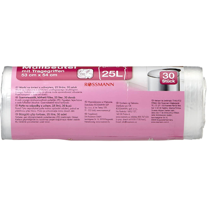 Artikelbild 4 für RUBIN Müllbeutel 25,0 l transparent, 30 St., Artikelnummer 213027