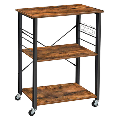 Artikelbild 7 für VASAGLE Servierwagen braun, schwarz 60,0 x 40,0 x 89,0 cm, Artikelnummer 438786