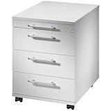 Artikelbild 1 für HAMMERBACHER Gradeo Rollcontainer lichtgrau 4 Auszüge 42,8 x 58,0 x 59,0 cm, Artikelnummer 231621