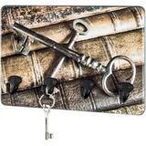 Artikelbild 1 für HAKU Möbel Schlüsselbrett grau 22909 mit 4 Haken, 30,0 x 6,0 x 21,0 cm, 1 St., Artikelnummer 310209