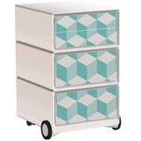 Artikelbild 1 für PAPERFLOW easyBox Vintage Rollcontainer weiß, bunt 60971 4 Auszüge 39,0 x 43,6 x 64,2 cm, Artikelnummer 215317