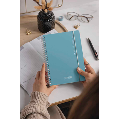 Artikelbild 6 für BRUNNEN Schülerkalender Plain Blue 2026/2027 türkis, 1 St., Artikelnummer 805026