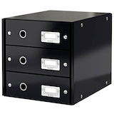 Artikelbild 1 für LEITZ Schubladenbox Click & Store schwarz 60480095, DIN A4 mit 3 Schubladen, 1 St., Artikelnummer 682989