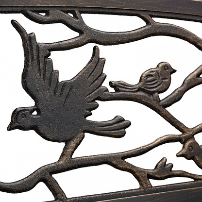 Artikelbild 6 für relaxdays Gartenbank 10030989_1254 braun Metall 127,0 cm, Artikelnummer 770642