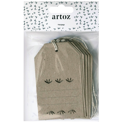 Artikelbild 2 für artoz Geschenkanhänger weiß aus Kraftpapier mit Blumenstanzung, 6 St., Artikelnummer 129118