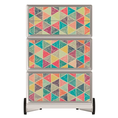 Artikelbild 3 für PAPERFLOW easyBox Vintage Rollcontainer weiß, bunt 62359 4 Auszüge 39,0 x 43,6 x 64,2 cm, Artikelnummer 214579