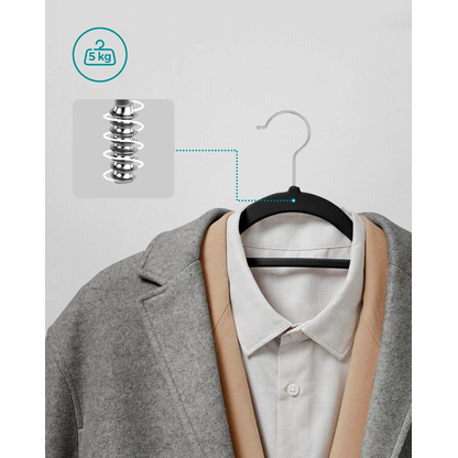 Artikelbild 5 für SONGMICS Kleiderbügel schwarz, 50 St., Artikelnummer 263059