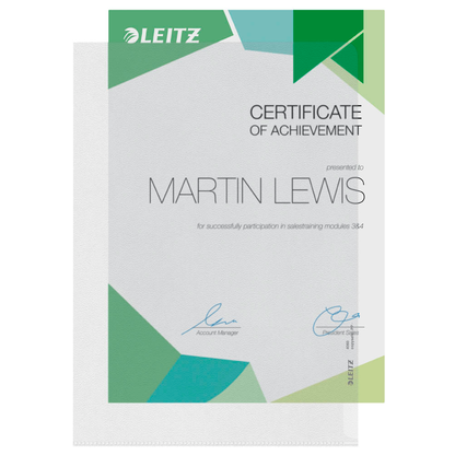 Artikelbild 10 für LEITZ Sichthüllen 4060 DIN A4 transparent genarbt 0,17 mm, 100 St., Artikelnummer 154161