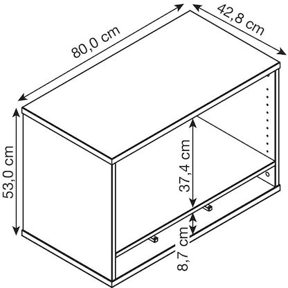 Artikelbild 2 für HAMMERBACHER Container-Aufsatz lichtgrau 42,8 x 80,0 x 53,0 cm, 1 St., Artikelnummer 500544