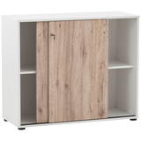 Artikelbild 1 für MÖBELPARTNER Schiebetürenschrank 400, 701764 weiß, wildeiche 1 Fachboden 100,1 x 41,0 x 83,6 cm, Artikelnummer 774014