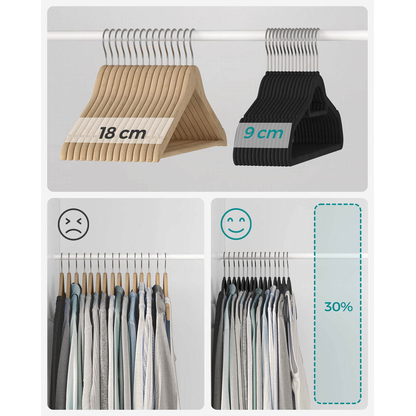 Artikelbild 6 für SONGMICS Kleiderbügel schwarz, 50 St., Artikelnummer 263059