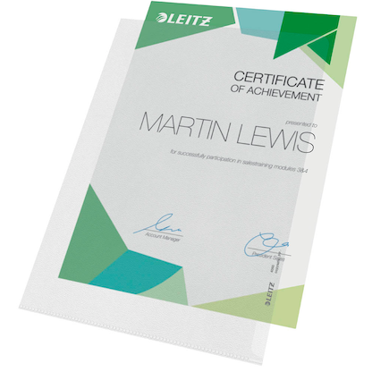 Artikelbild 11 für LEITZ Sichthüllen 4060 DIN A4 transparent genarbt 0,17 mm, 100 St., Artikelnummer 154161