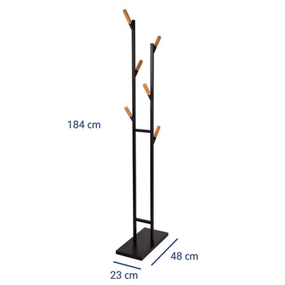 Artikelbild 3 für MAUL Kleiderständer MAULrima 9386090 schwarz Metall 6 Haken 23,0 x 183,0 cm, Artikelnummer 822266