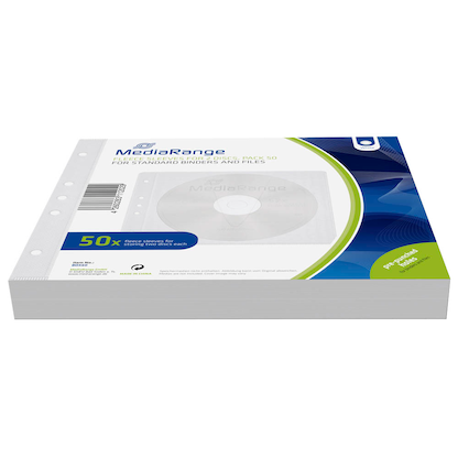 Artikelbild 3 für MediaRange 2er CD-/DVD-Hüllen abheftbar weiß, 50 St., Artikelnummer 156968